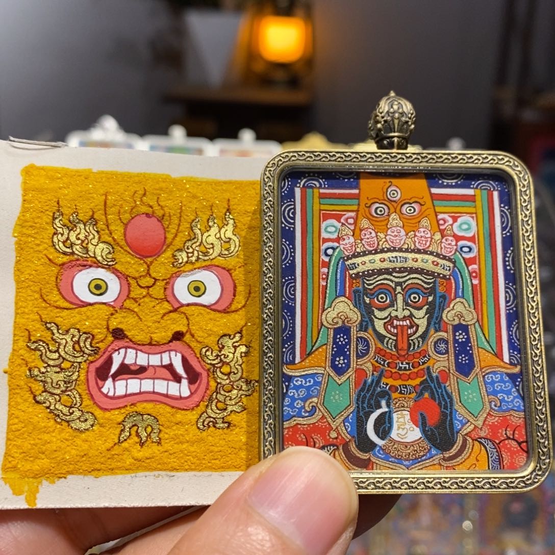 b***基吊坠唐卡艺术作品欣赏