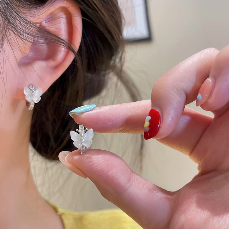 合金耳饰 耳钉蝴蝶蜻蜒女清新耳饰超仙甜美设计感简约气质优雅
