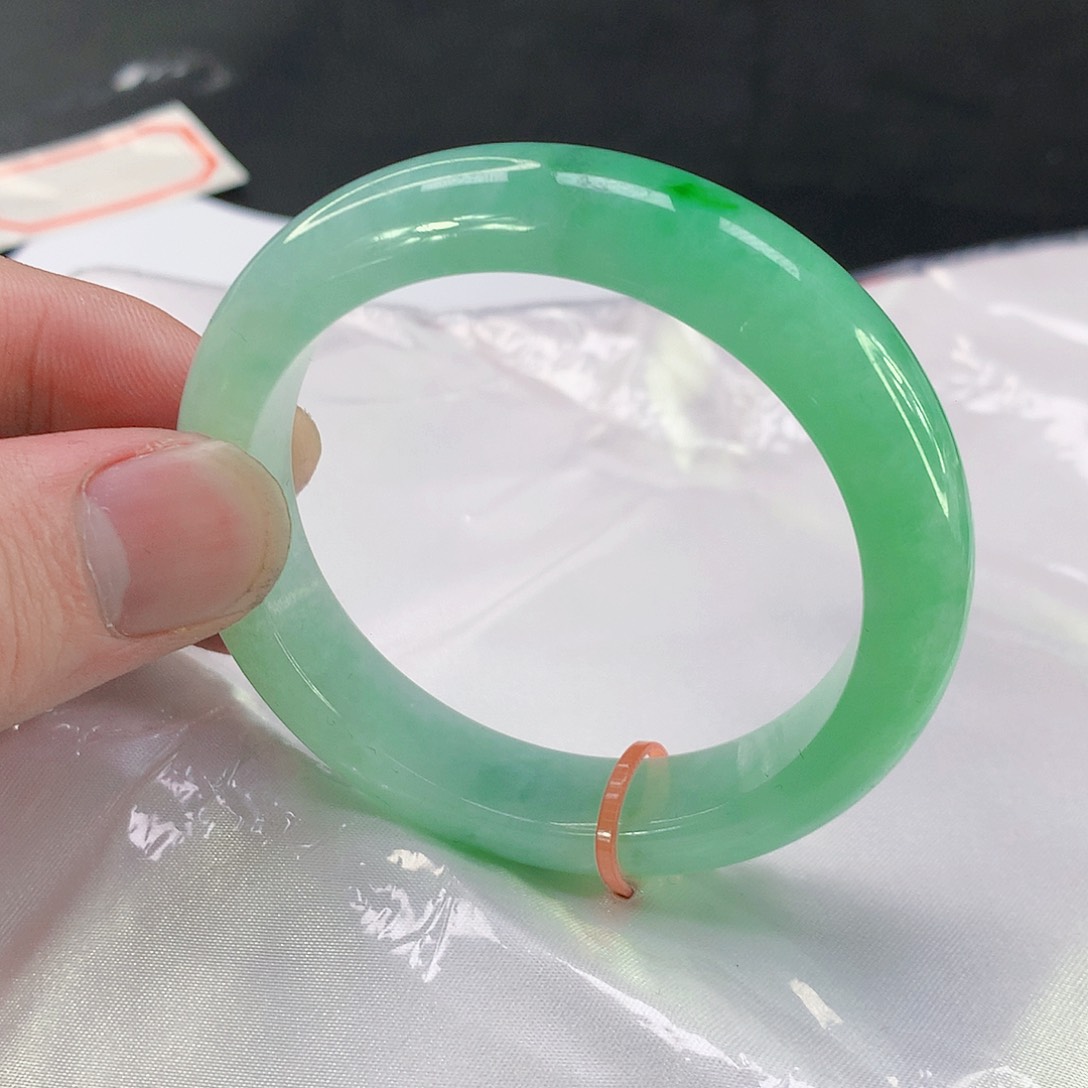 翡翠手镯未镶嵌460缅甸天然翡翠A货