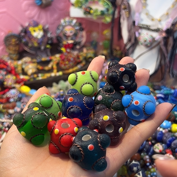 颈饰玻璃琉璃蜻蜓眼一个（喊我选颜色）