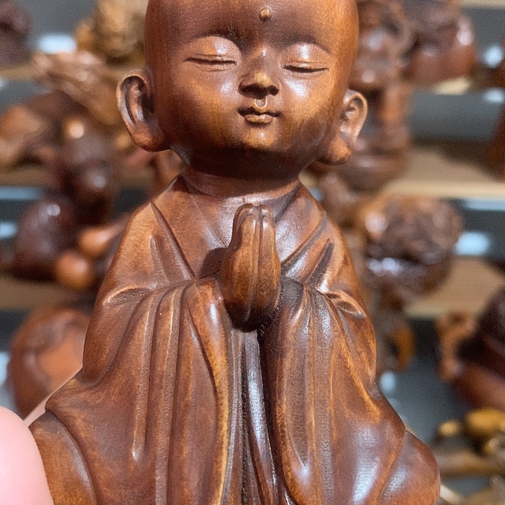 黄杨木大号小沙弥