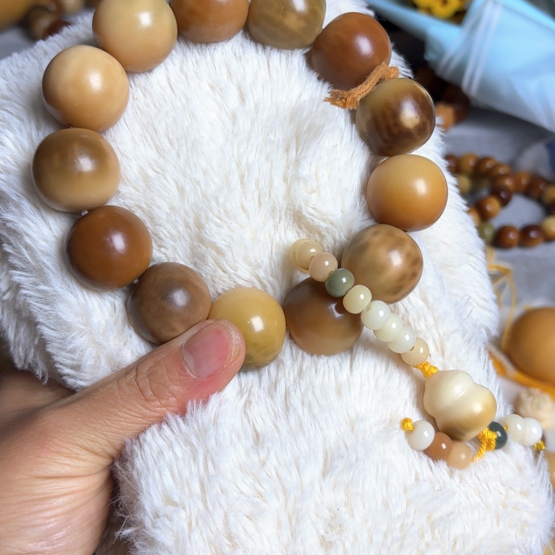 菩提根/象牙果手串微瑕卡23干车干磨