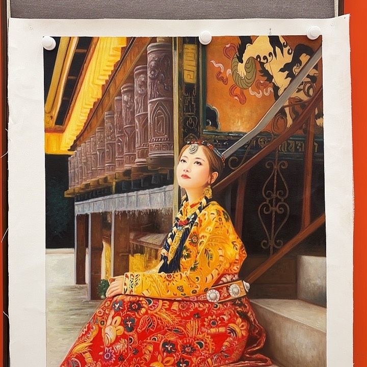 国画二郎老师国际展览原作