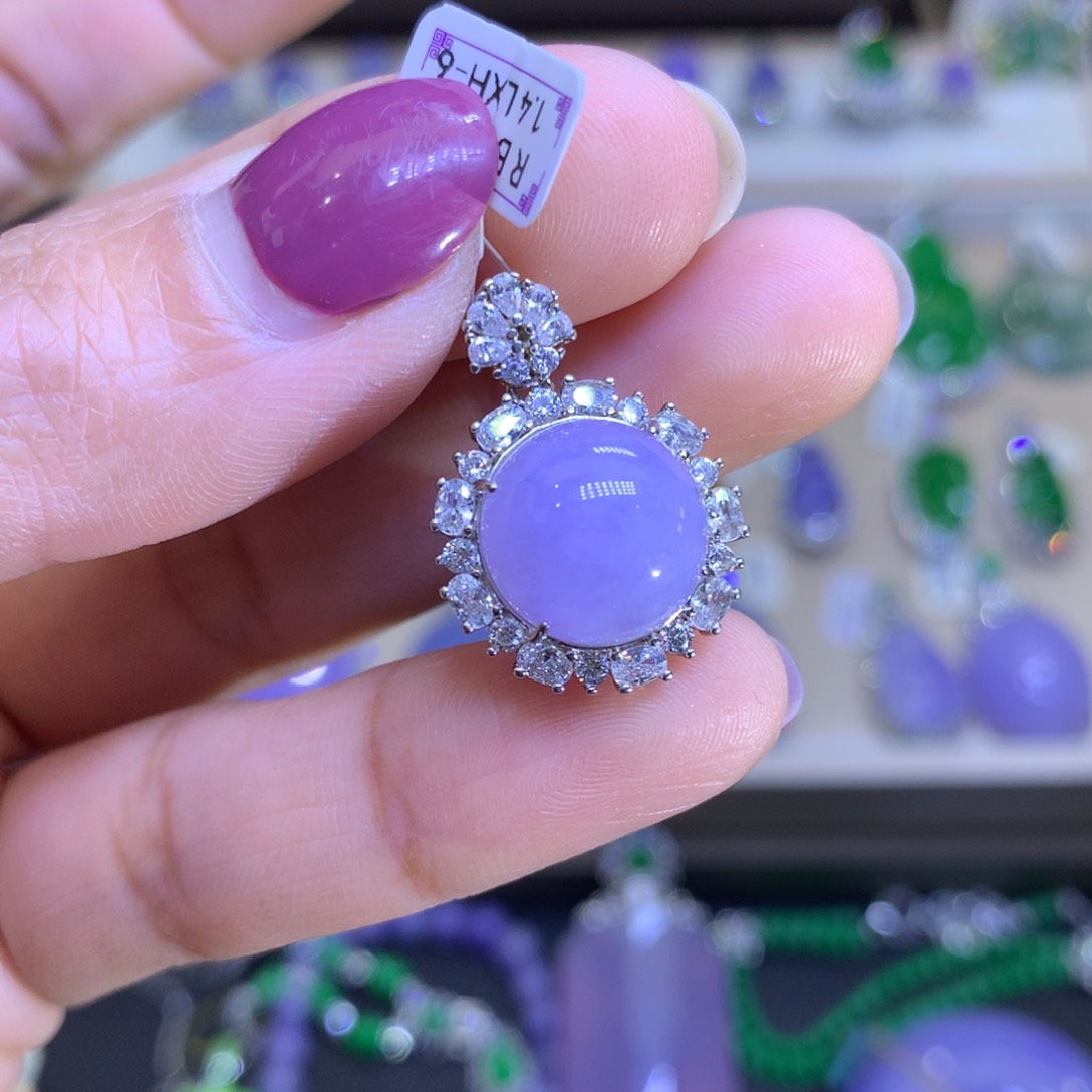 翡翠戒指银S925镶嵌翡翠