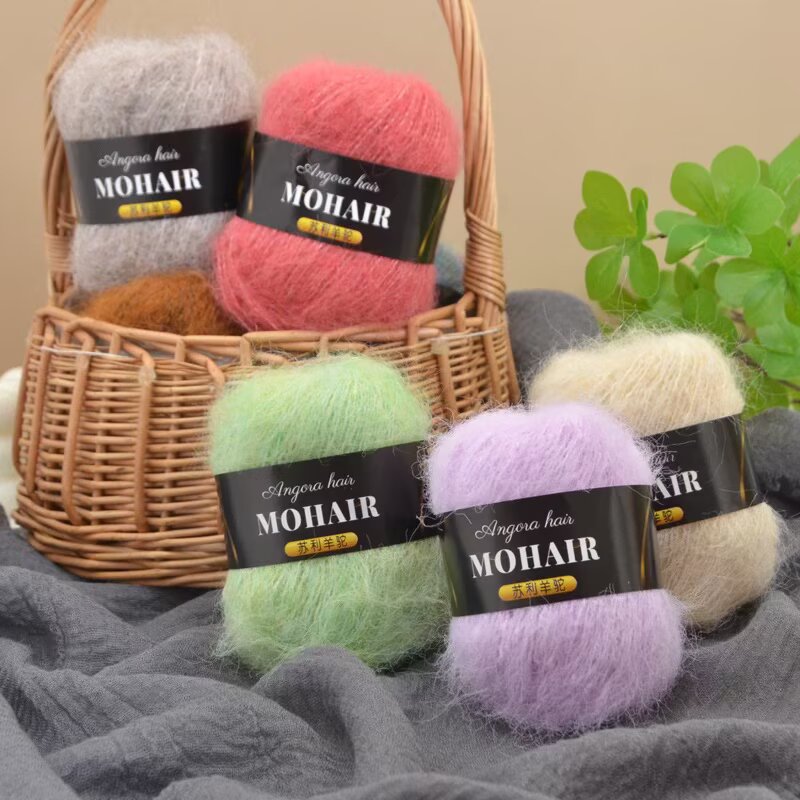 【买一送一买5送7】南非真丝幼羊驼柔软亲肤马海毛编织毛衣围巾披肩