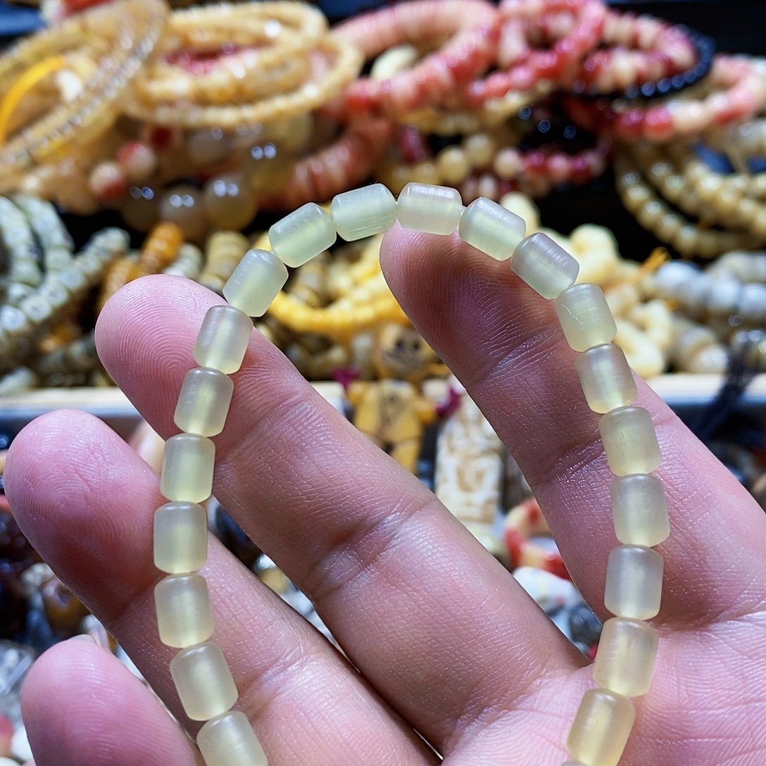 牛骨摆件羊角0.6手串