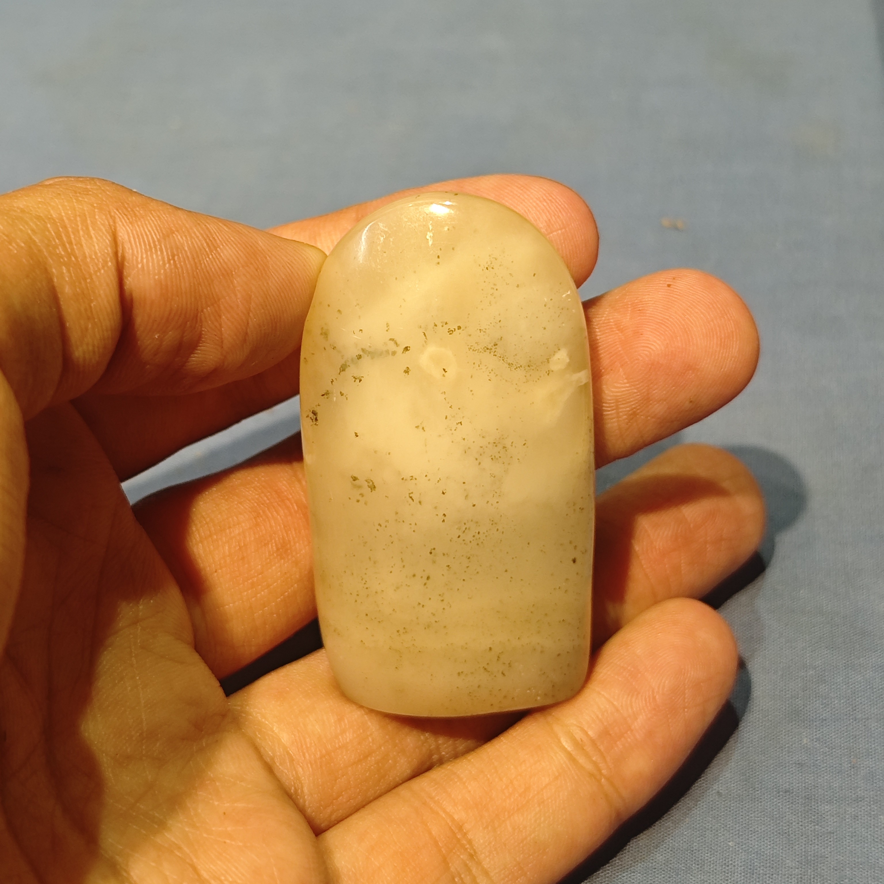 寿山水草冻石扁章