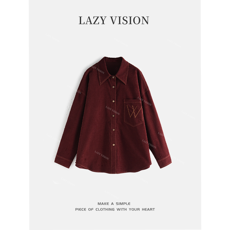 LAZYVISION休闲时尚女士长袖衬衫ZMD-30757小小