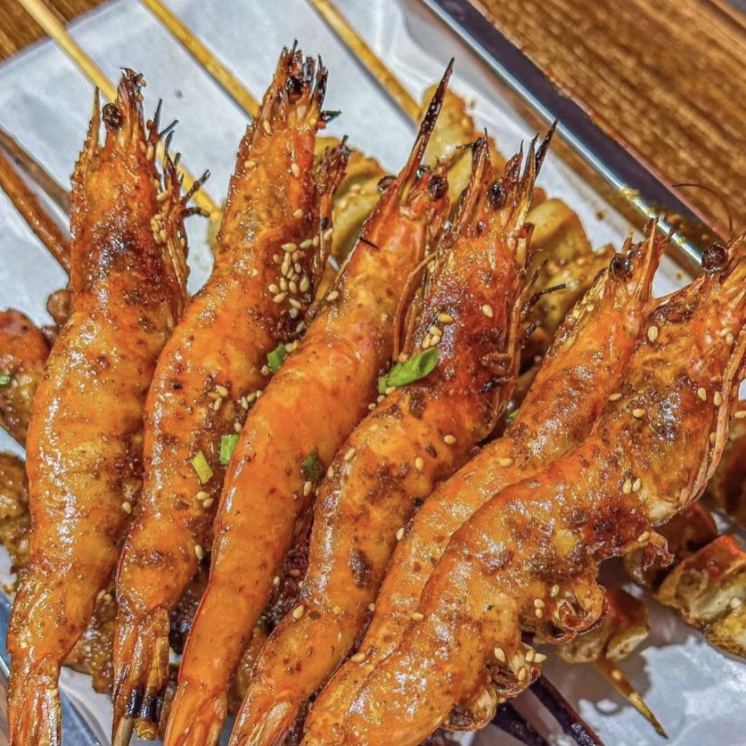 鲜虾小串 烧烤 油炸