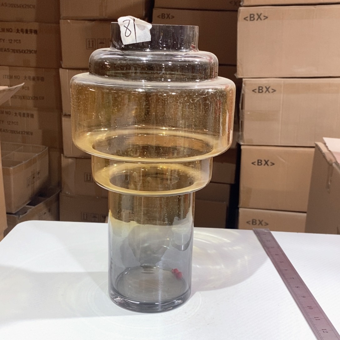 玻璃81高34口10玻璃花瓶嘎嘎好看玻璃花瓶
