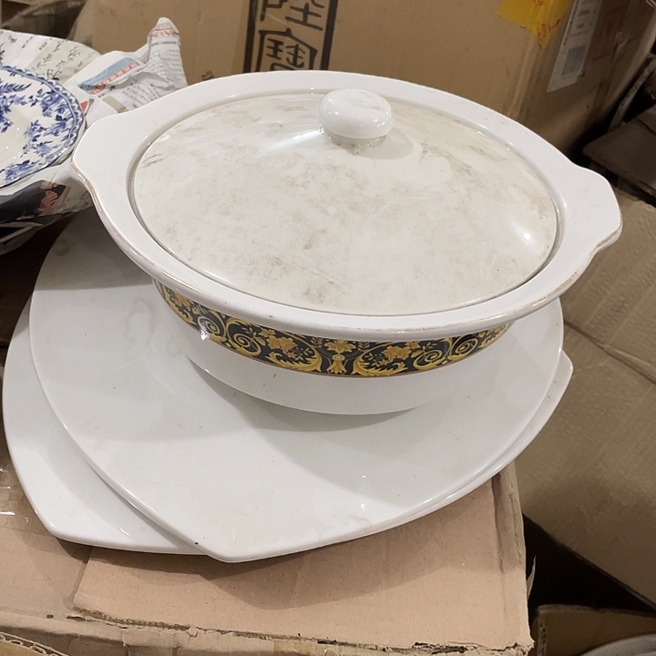 瓷片环球强化瓷品锅一个 微瑕疵