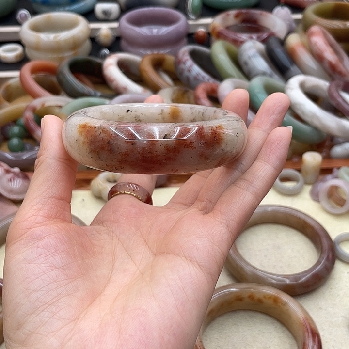 石英质玉圈口58未镶嵌老*