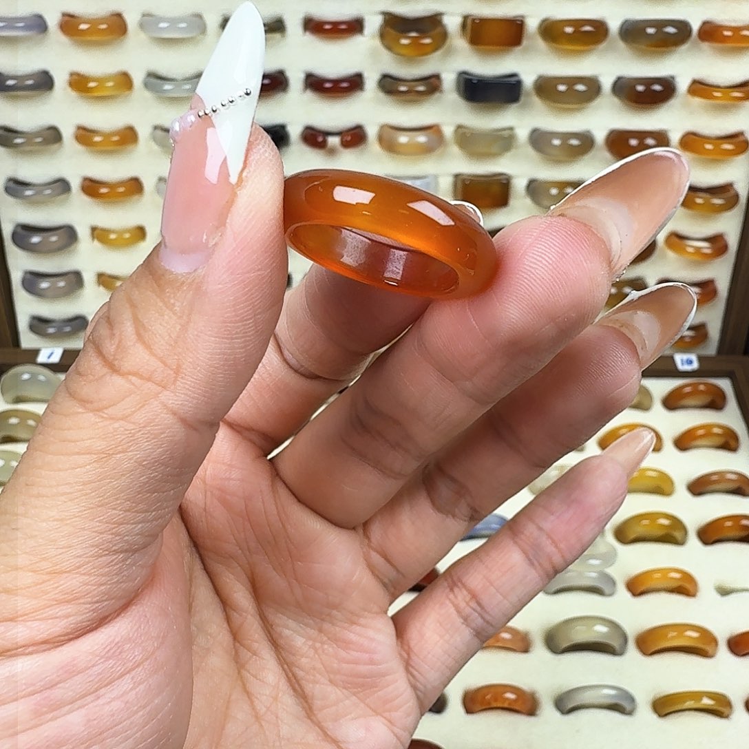 玛瑙/玉髓戒指未镶嵌