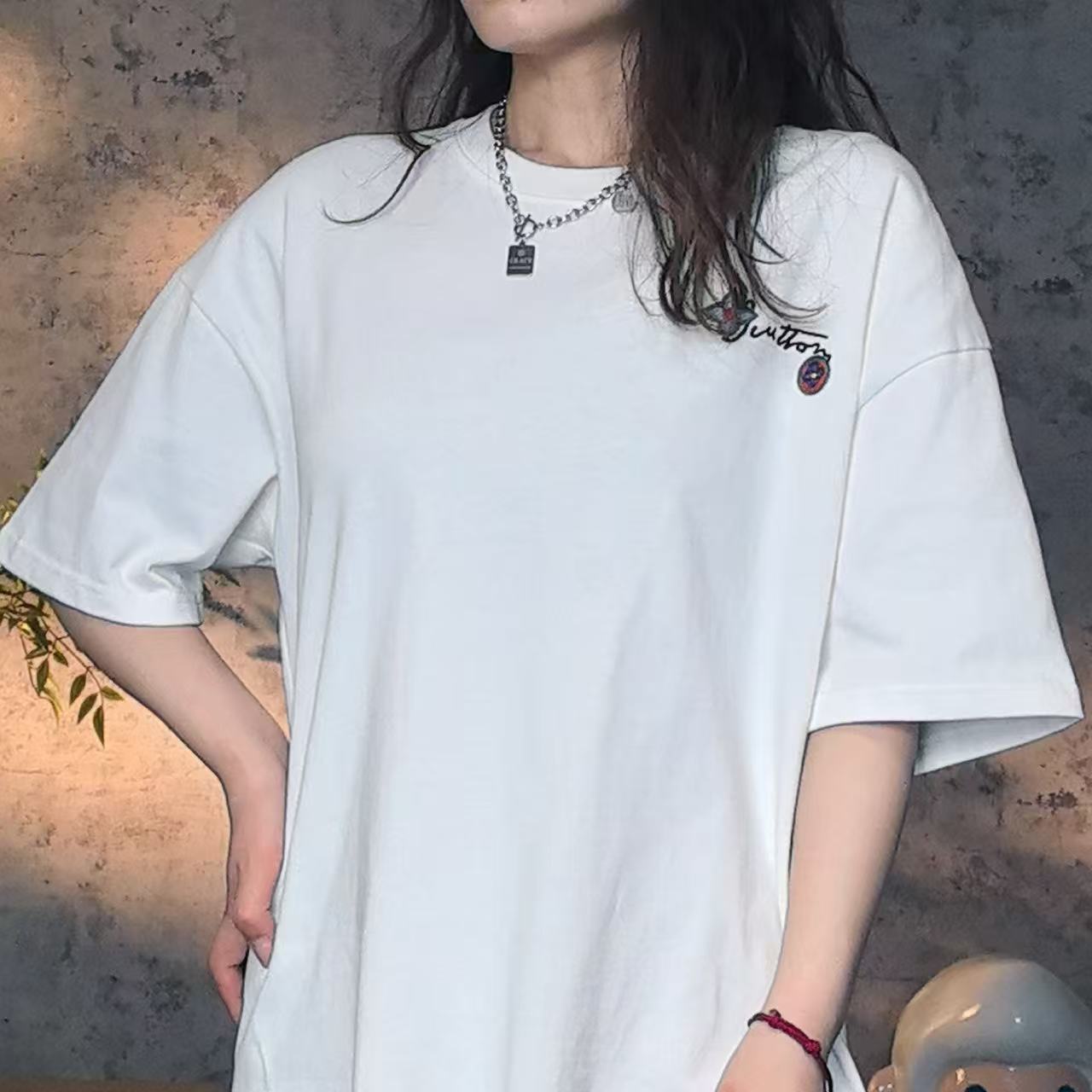 【林百万】夏季新款美式男女同款潮牌休闲百搭T恤S0020