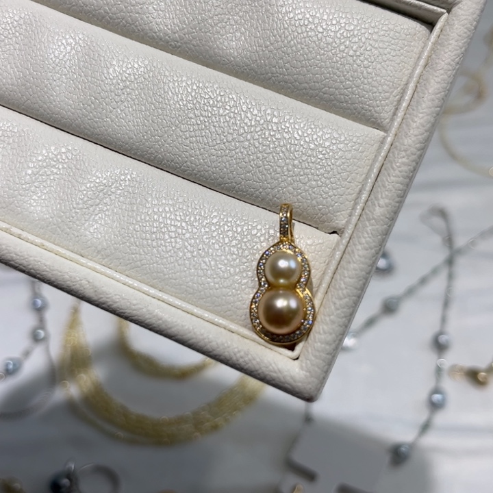 海水珍珠吊坠(不含链)银S925镶嵌