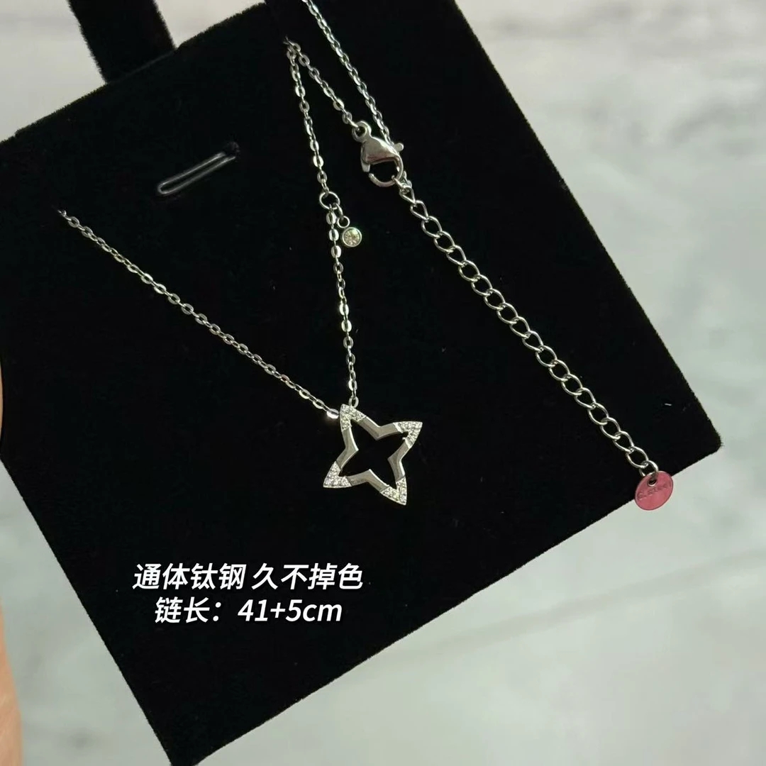 钛钢项链  BIBI【镂空四芒星】项链X070