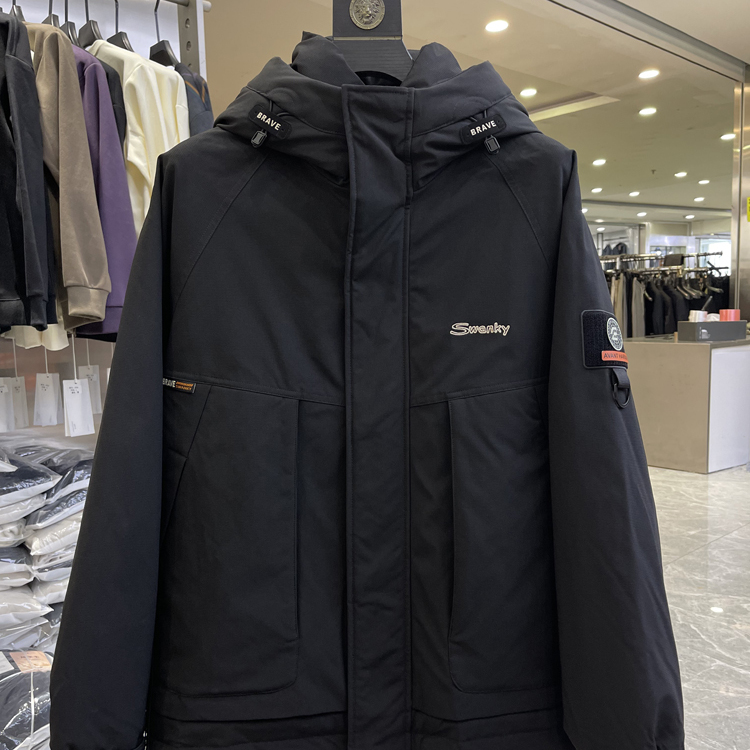 （193）90鸭绒三防面料羽绒服男装冬季保暖锁温简约品牌撤柜剪标