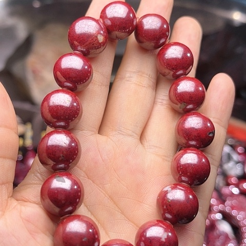 【闪购商品】天然辰砂天然原矿朱砂手串14