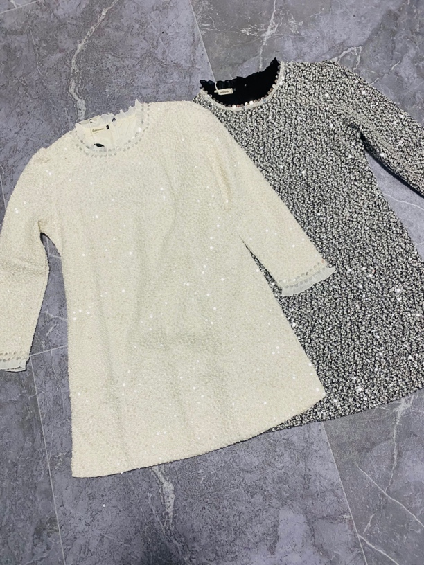 奢华风编织亮片显瘦遮肉连衣裙连衣裙（90cm)CZ8808