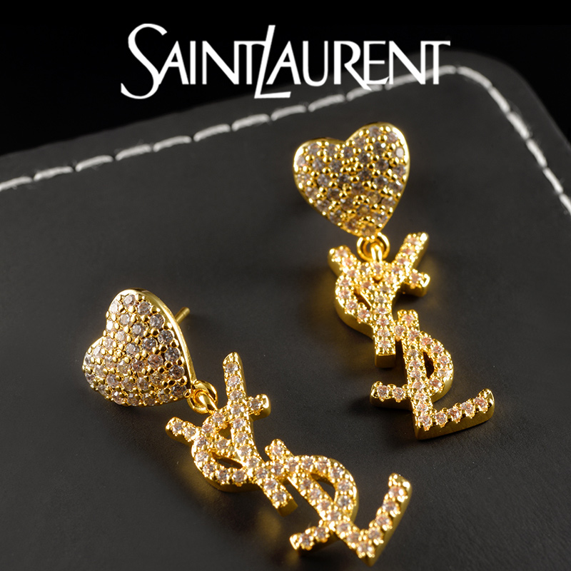 Saint Laurent圣罗兰繁花系列金色耳钉