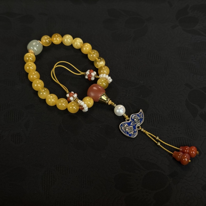 蜜蜡手串12国风原创设计款