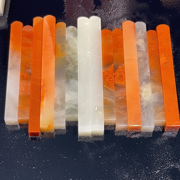 印石青田石老挝石牙签×14    0.4-0.5左右印面