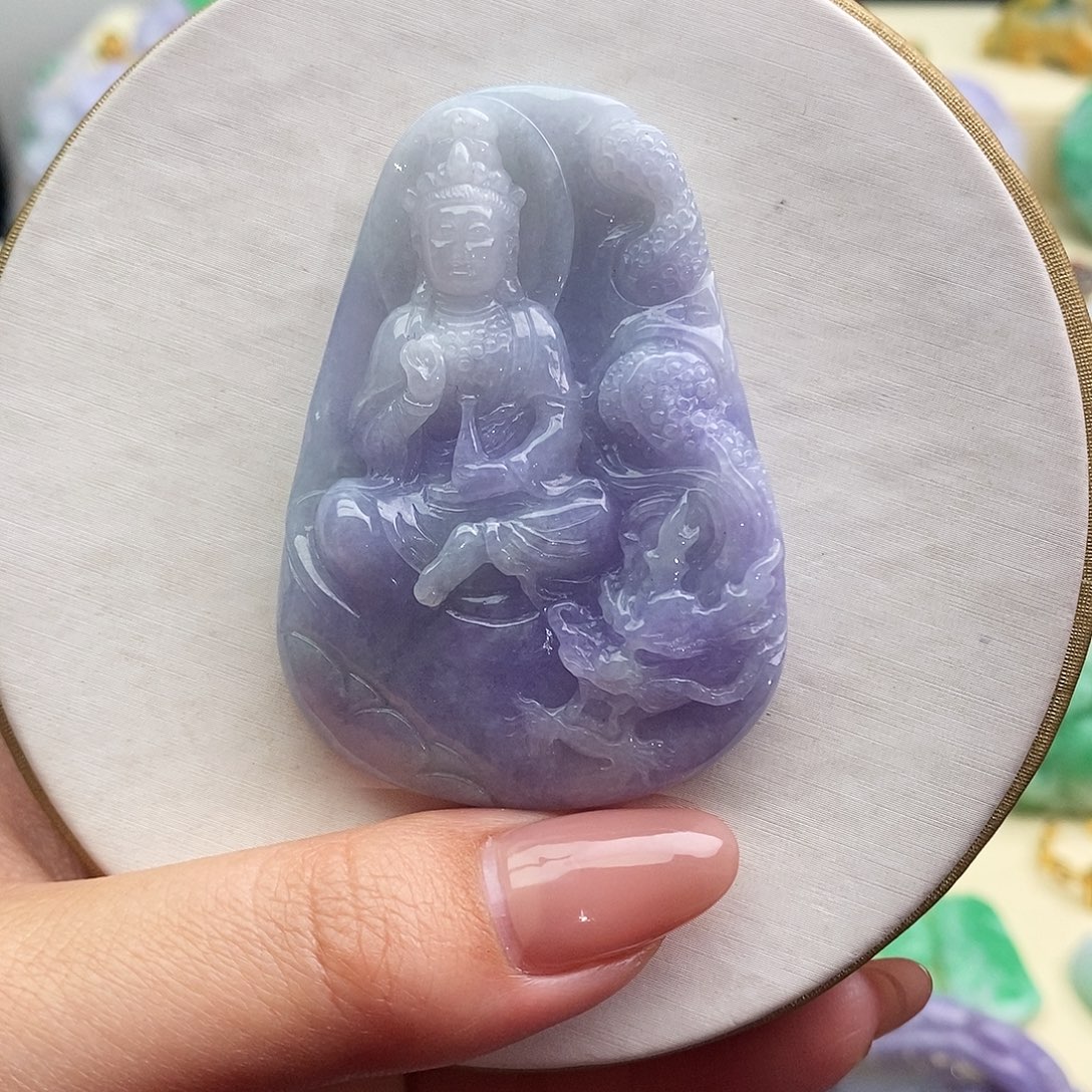 翡翠未镶嵌吊坠(赠链)