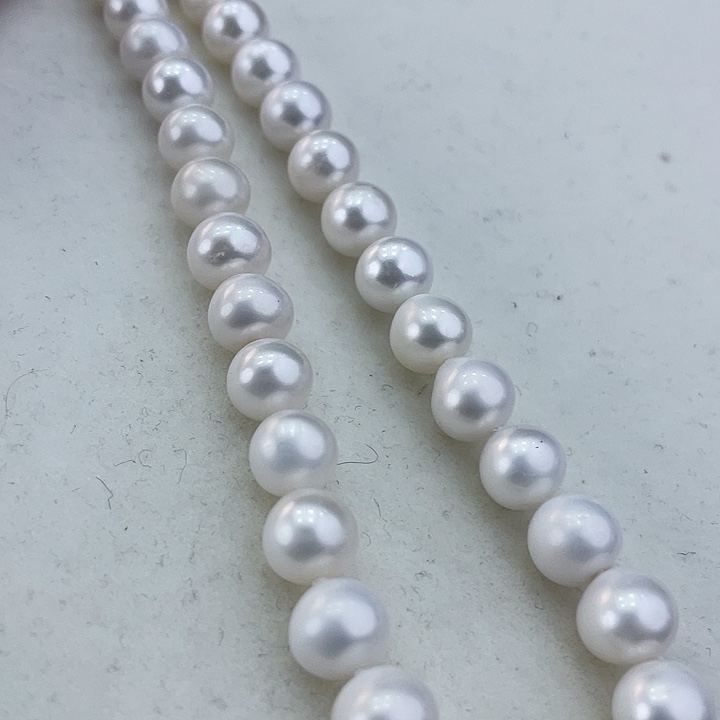 淡水珍珠颈饰银S925镶嵌9冷白