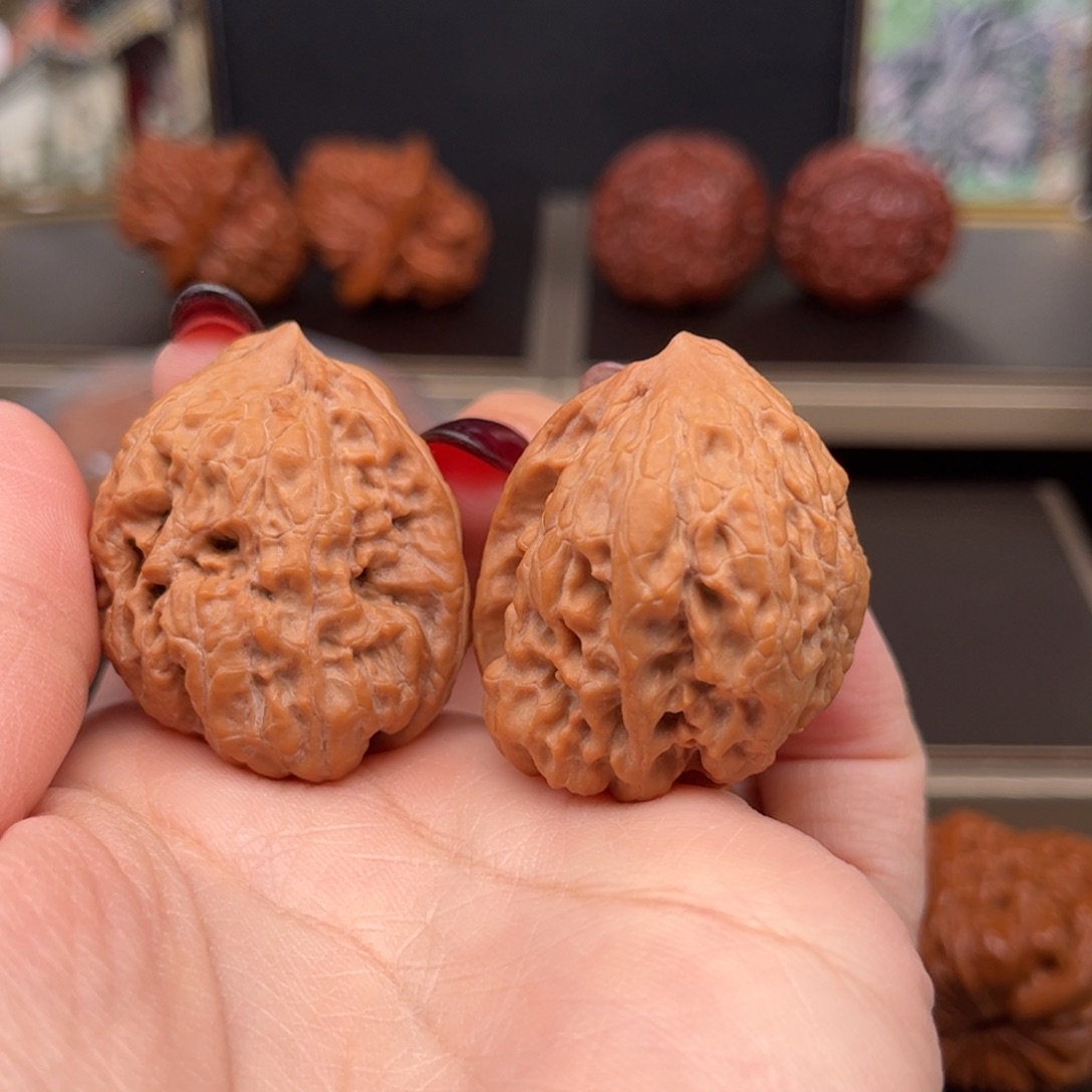 桃核把件九龙异型全品