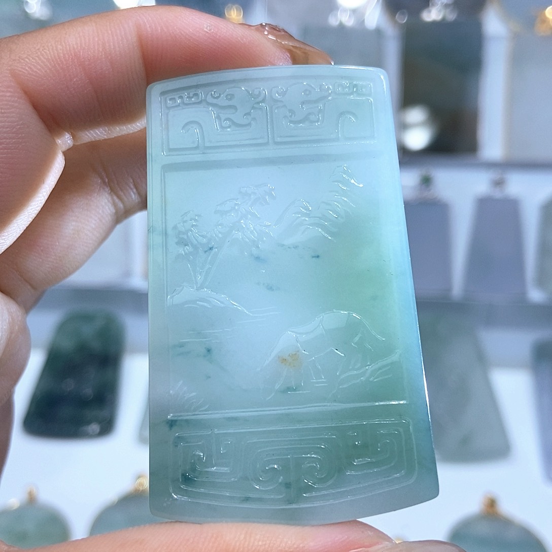 翡翠未镶嵌吊坠(不含链)