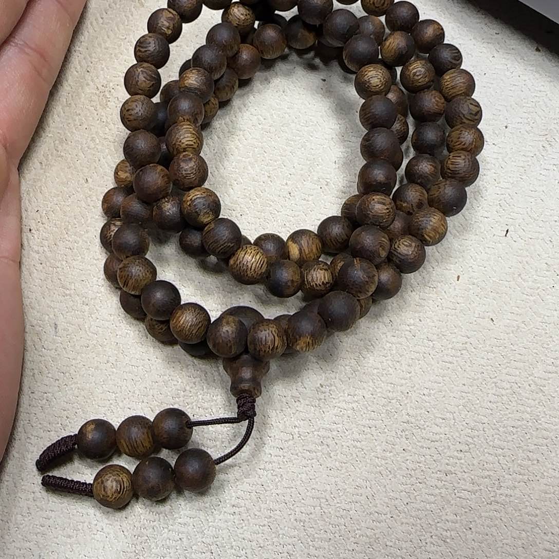 沉香沉香碎屑奇楠沉香圆珠长串0.7-19g张勺子