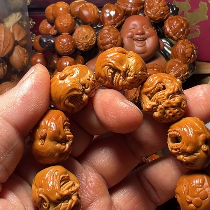 .***.手串/手链橄榄核恶僧双面2.0