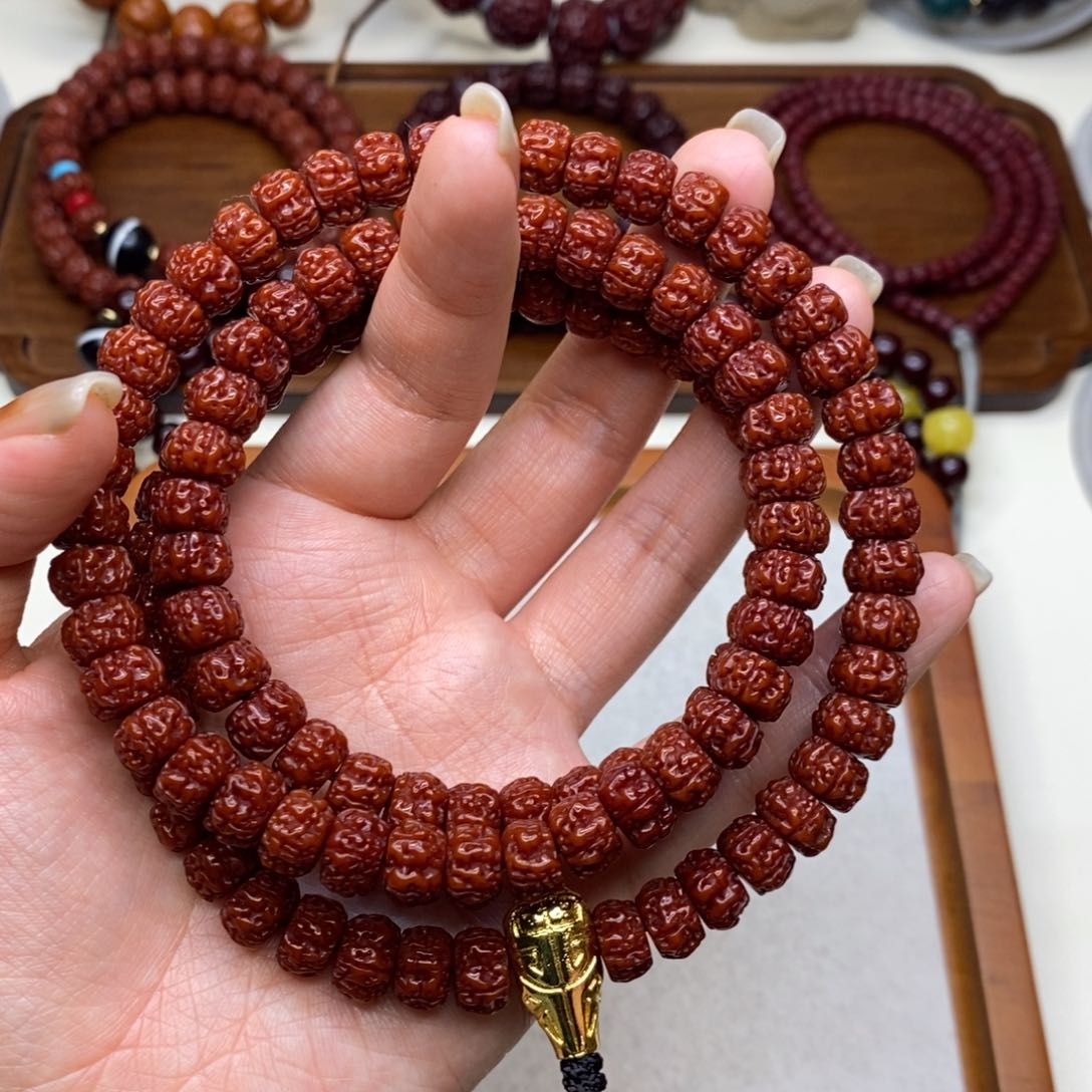 金刚菩提吊坠盘龙108玉华