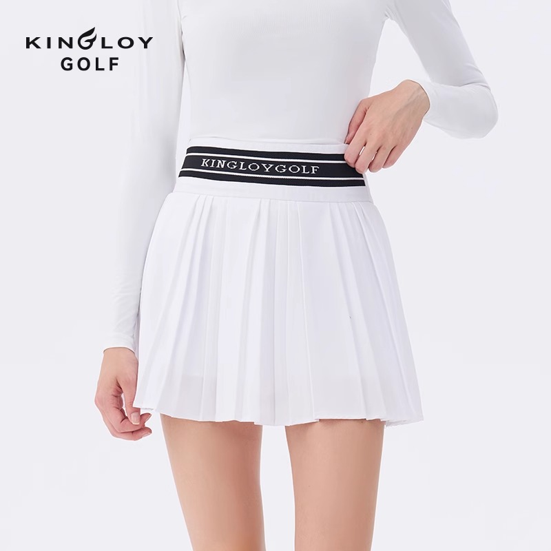 KINGLOY高尔夫女装夏季新品百褶裙百搭运动短裙子女士显瘦半身裙