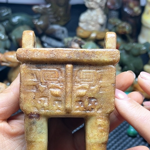 白玉菩提吊坠摆件