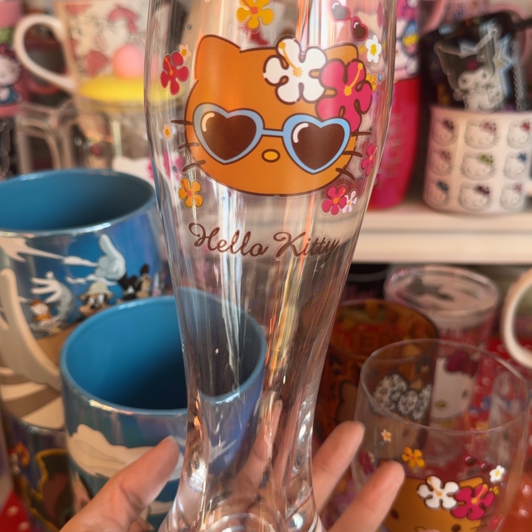 水晶玻璃吸管款黑皮眼镜