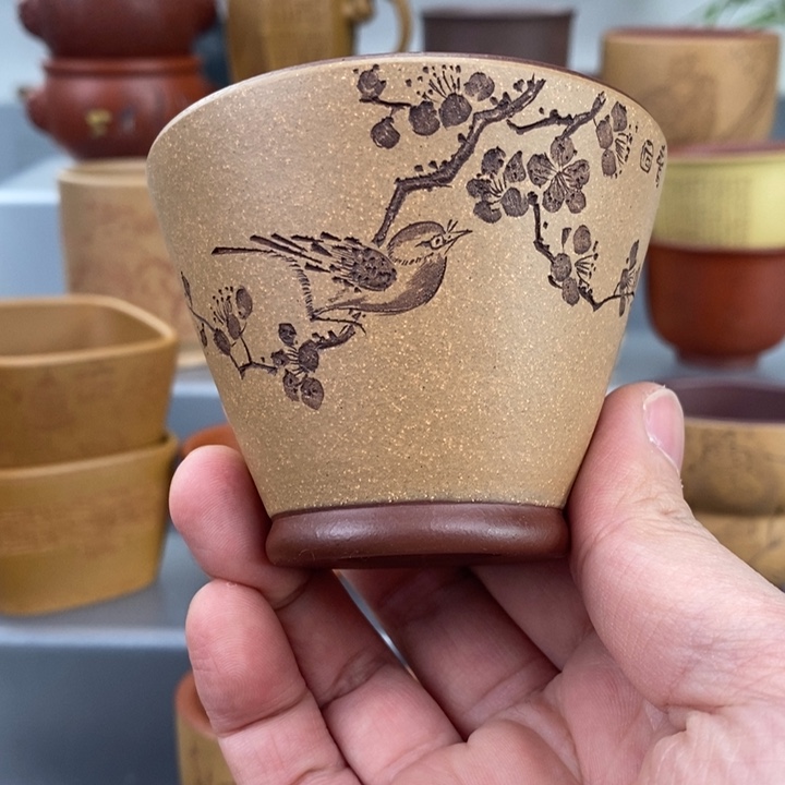 紫砂茶杯宜兴紫砂主人杯