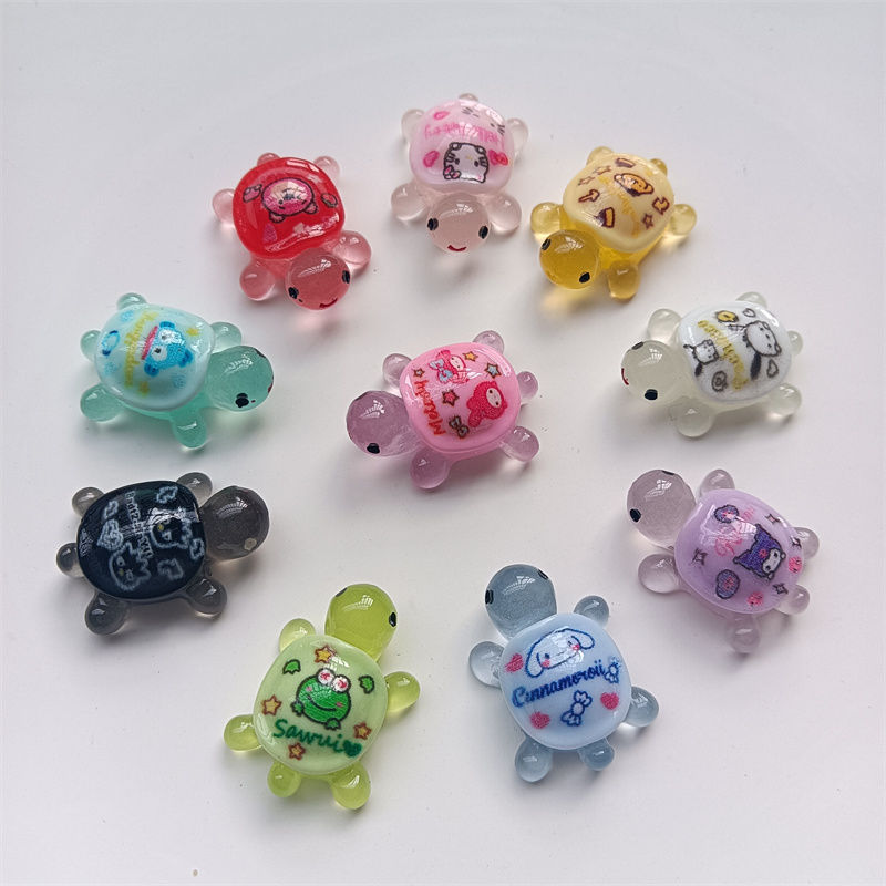 【直播拆】对对碰夜光三丽鸥迷你龟树脂diy微景观摆件创意装饰品