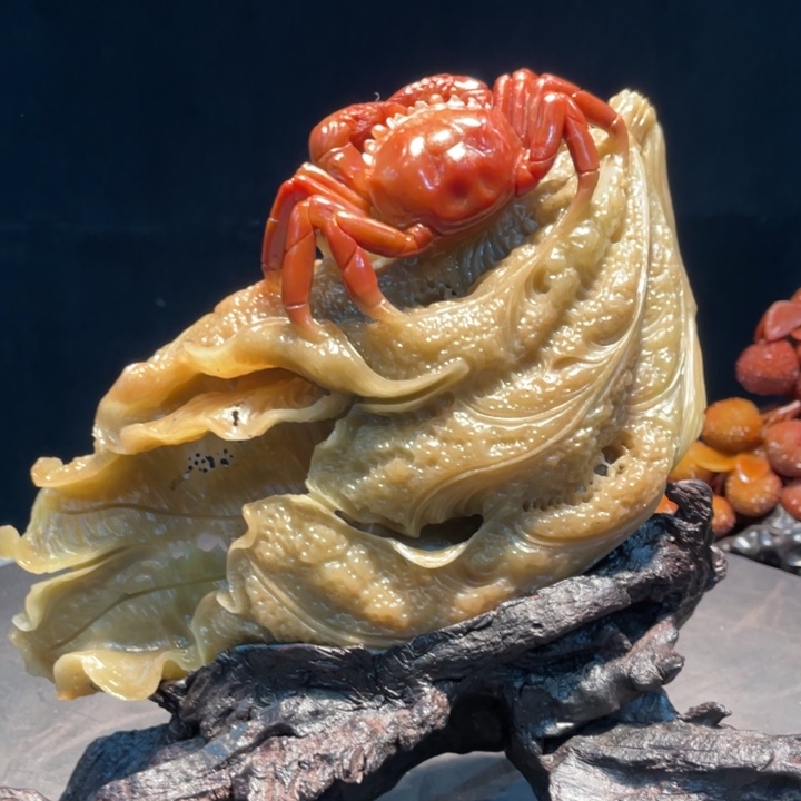 寿山石拼**生寿山石雕