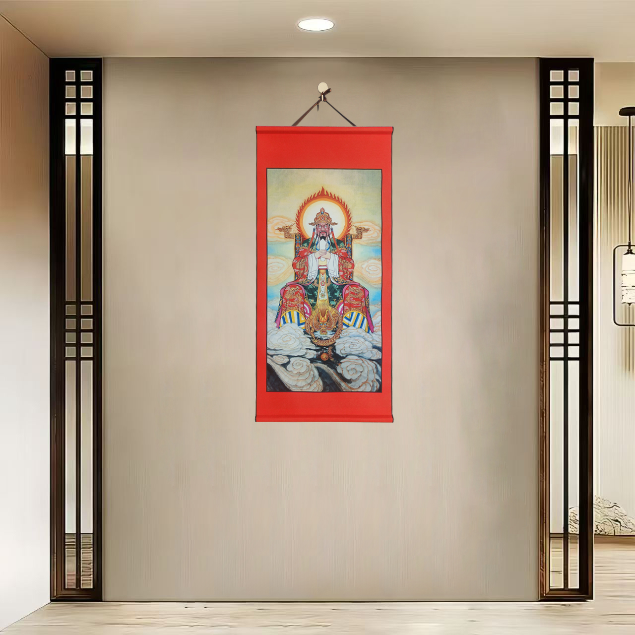 {40-317龙五爷}净尺寸40x85cm现代简约挂轴装饰画