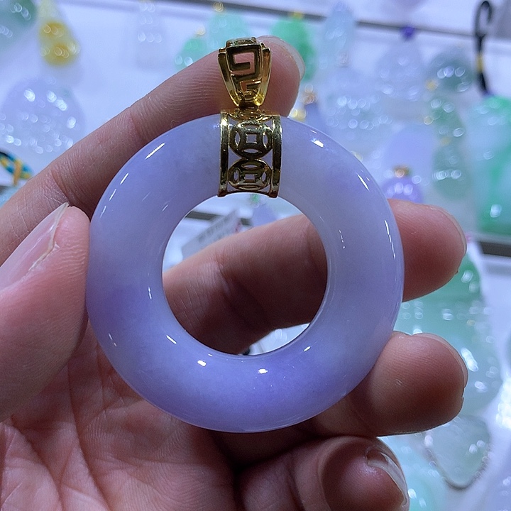 翡翠颈饰未镶嵌天然翡翠A货吊坠