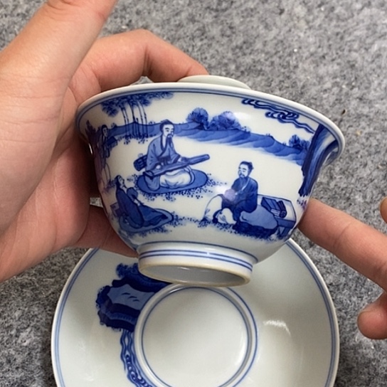 瓷片曹*鱼陶瓷瓷器摆件11