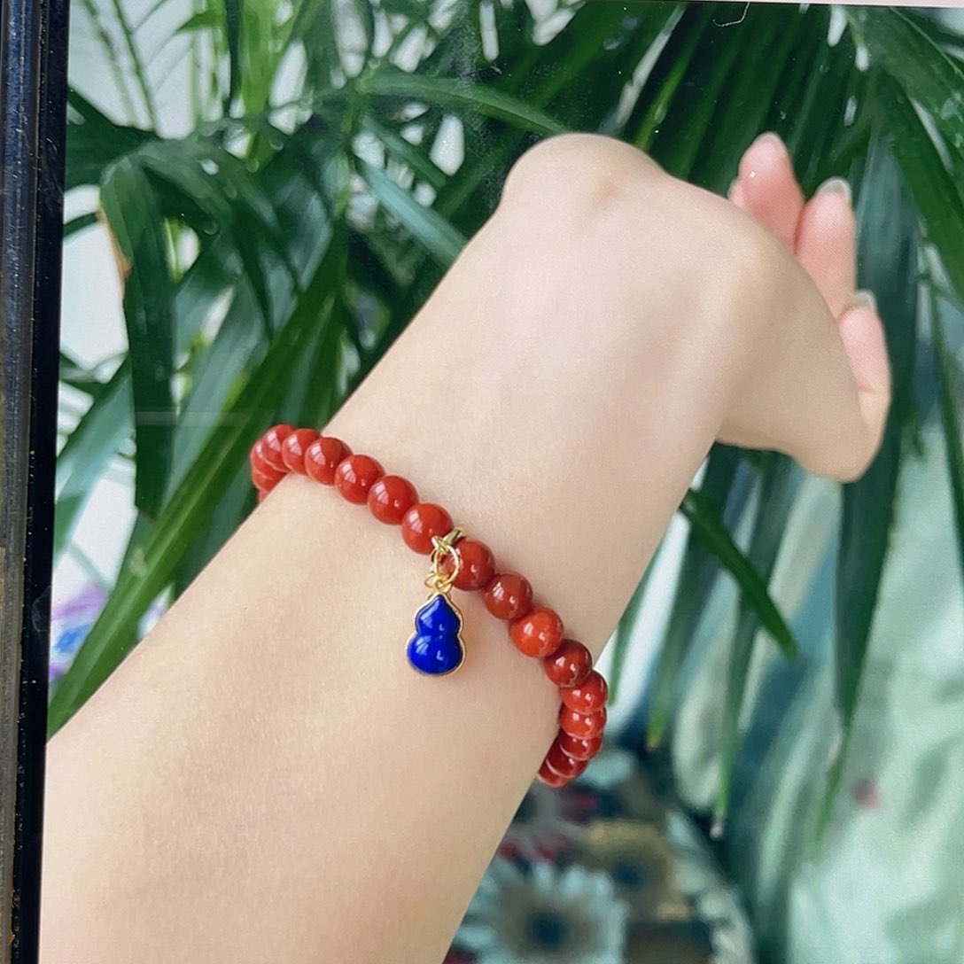 青金石单独葫芦滴流福利出证书银S925镀金镶嵌