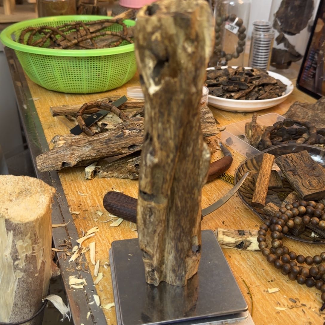 沉香沉香碎屑海南白棋一代苗虫漏84克