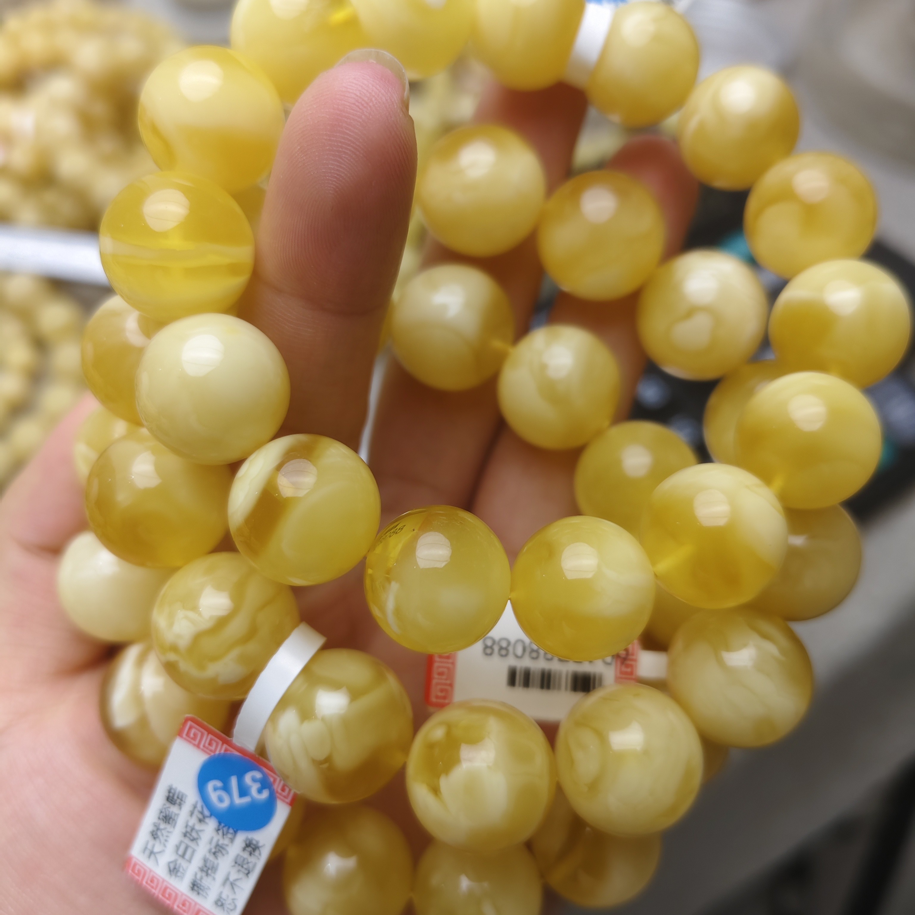 天然蜜蜡蜜蜡手串多样性发其一