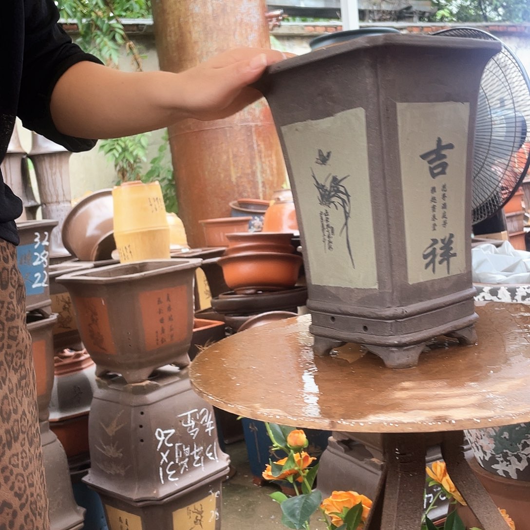 19绿四方花盆紫砂花盆紫砂