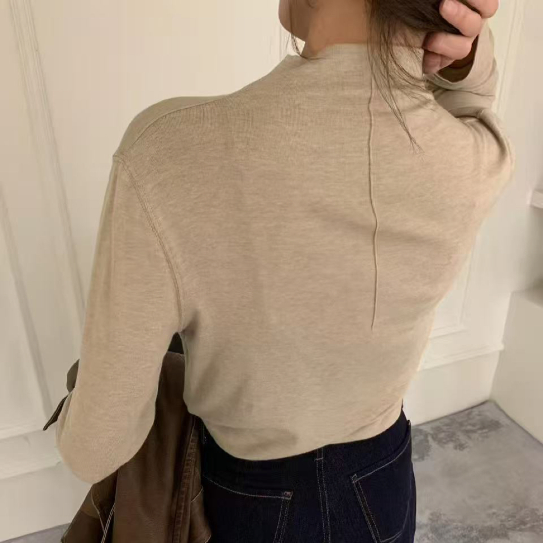 金子家上新 高弹力半高领打底 衣长65左右 不支持7天无理由退换