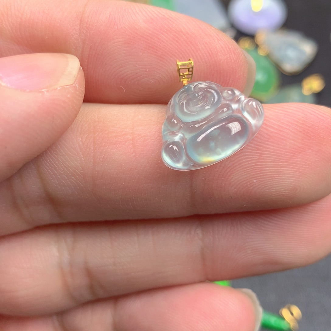 【闪购商品】颈饰18K金镶嵌翡翠翡翠