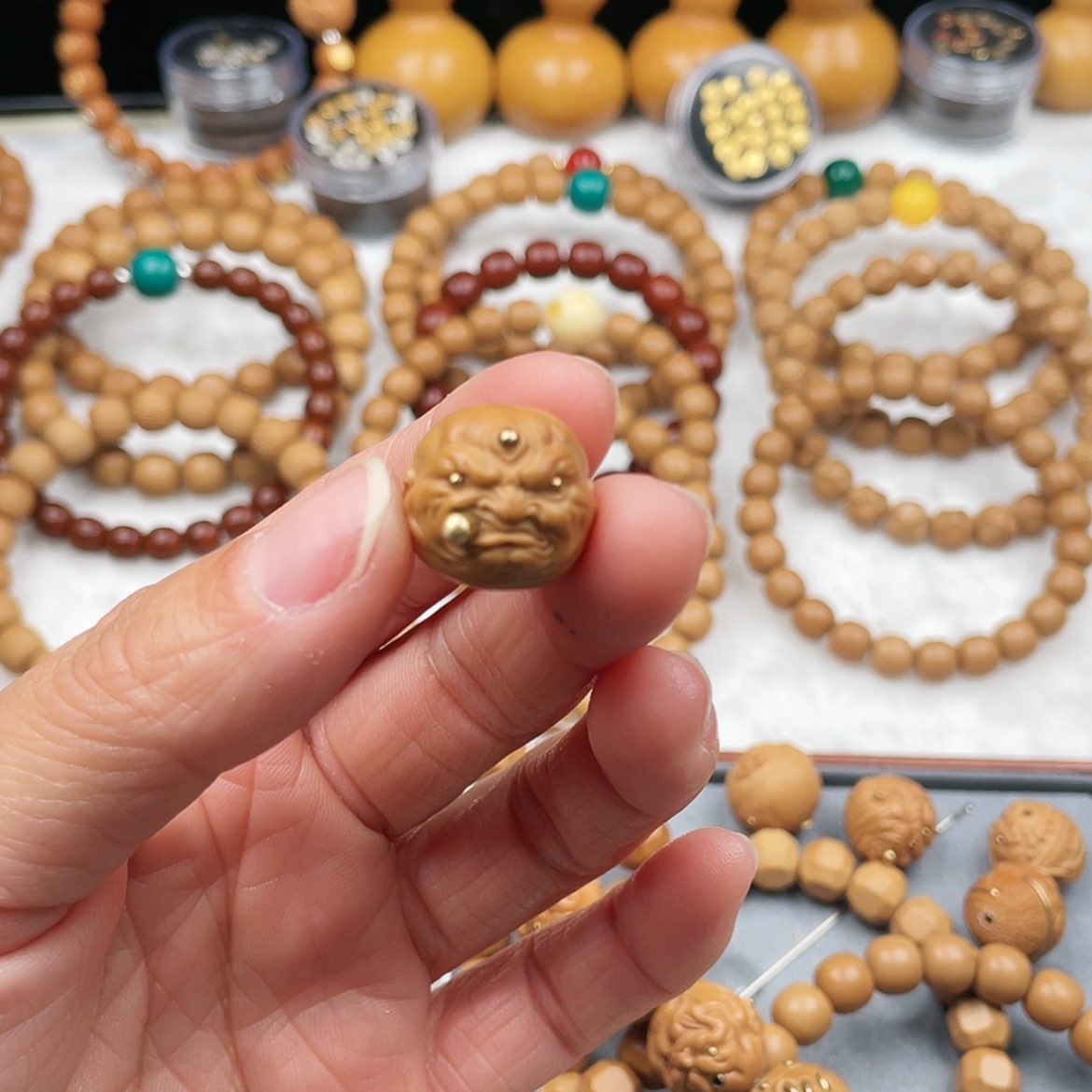 【闪购商品】猴头核桃手串好***子猴头核桃精品单籽