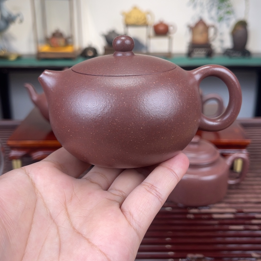 袁***聘茶壶紫砂200毫升全手工底槽青西施